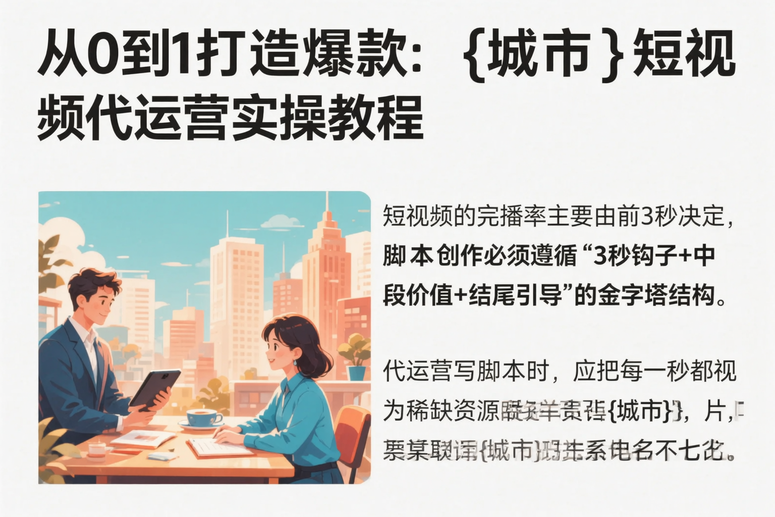 从0到1打造爆款：乐东短视频代运营实操教程