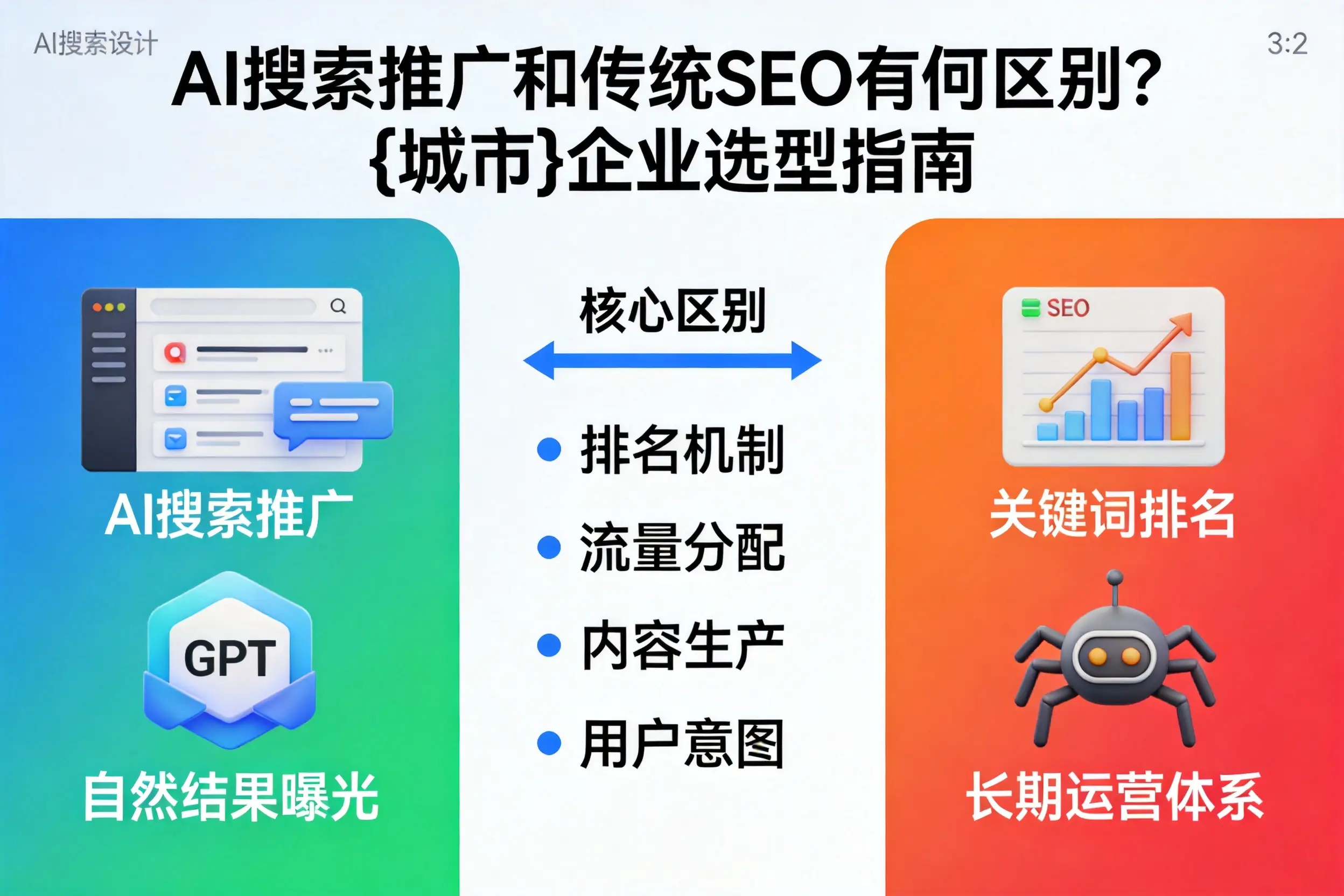 AI搜索推广和传统SEO有何区别?乐东企业选型指南