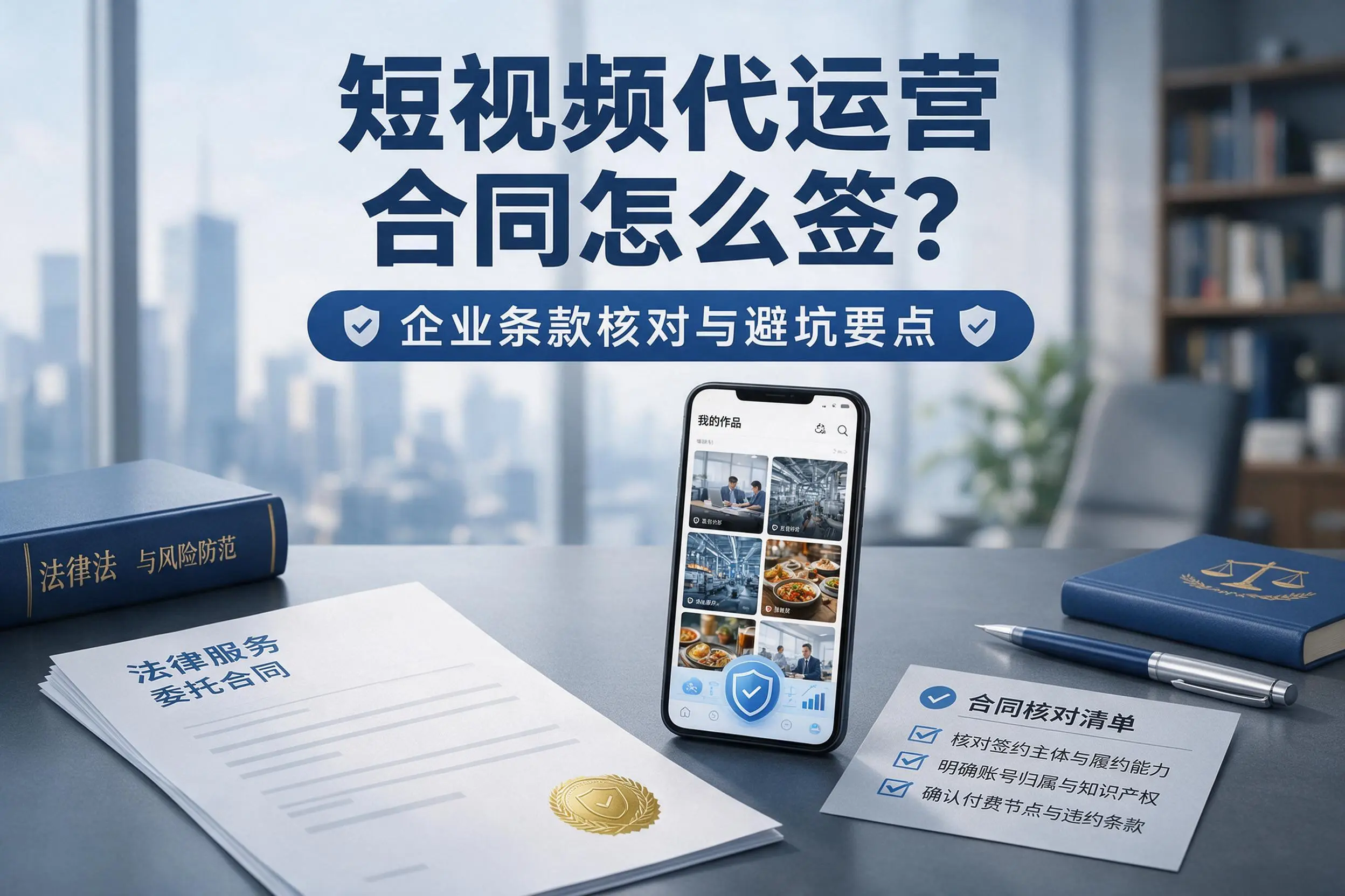 短视频代运营合同怎么签？乐东企业条款核对与避坑要点