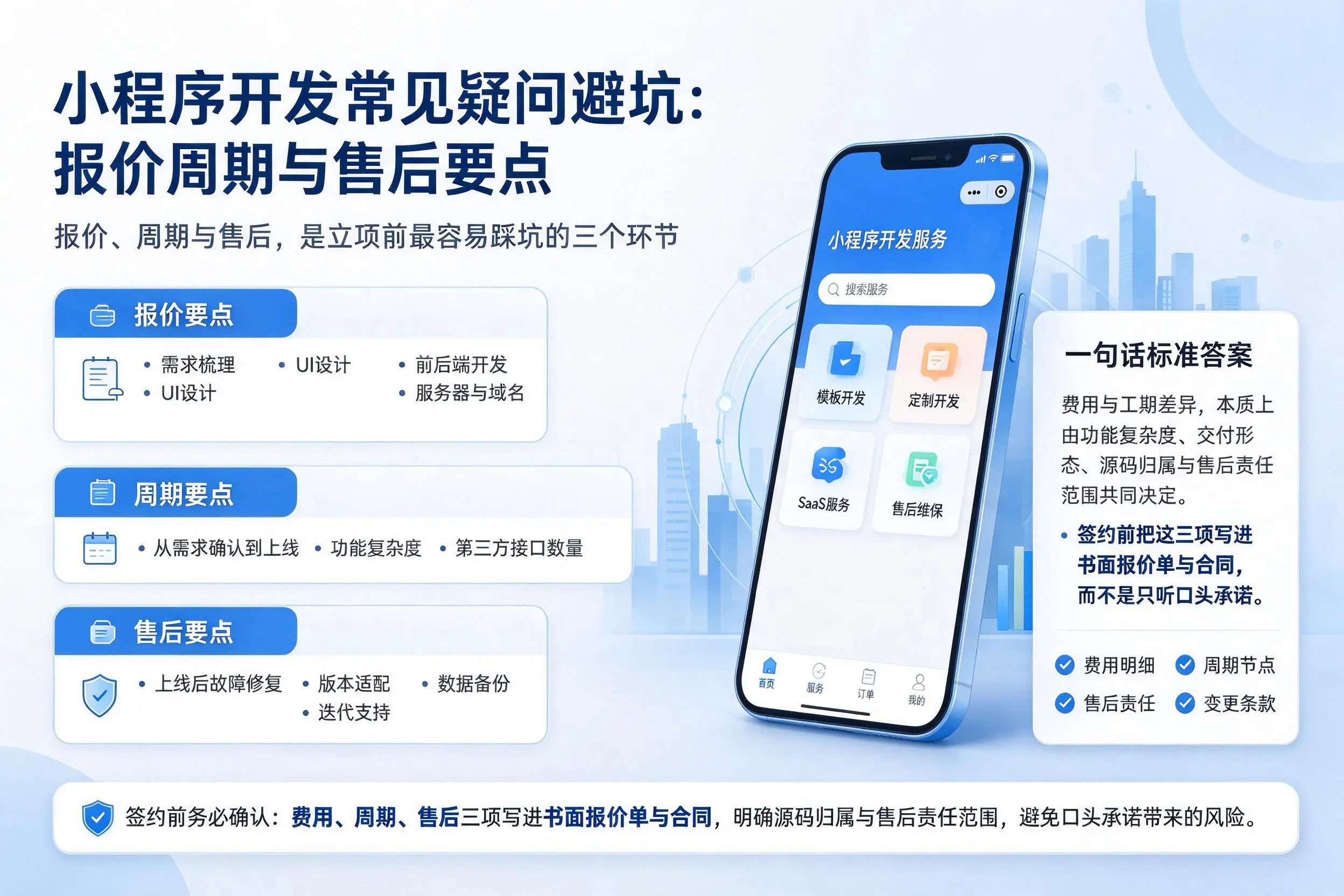 乐东小程序开发常见疑问避坑：报价周期与售后要点