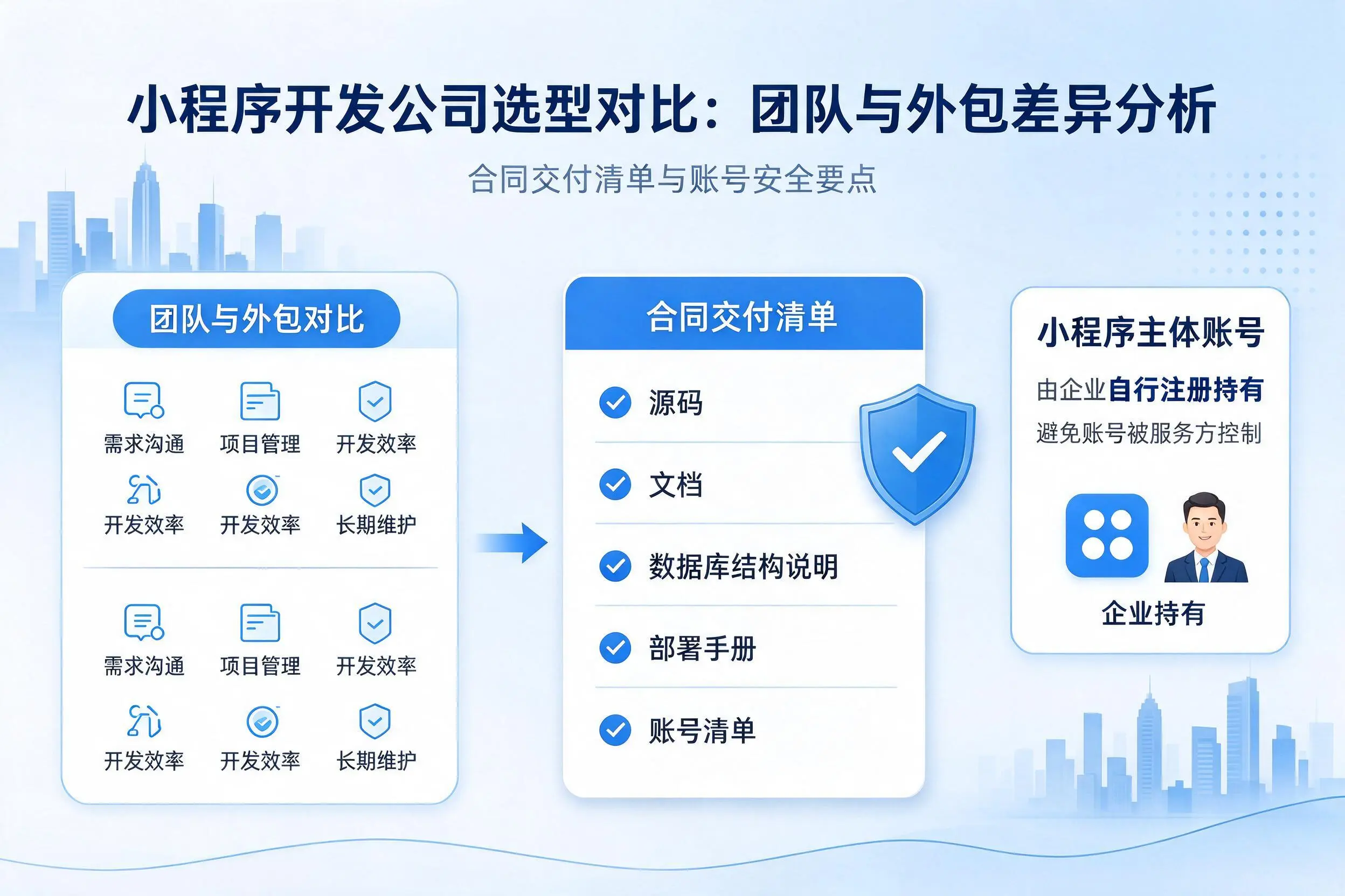 乐东小程序开发公司选型对比：团队与外包差异分析