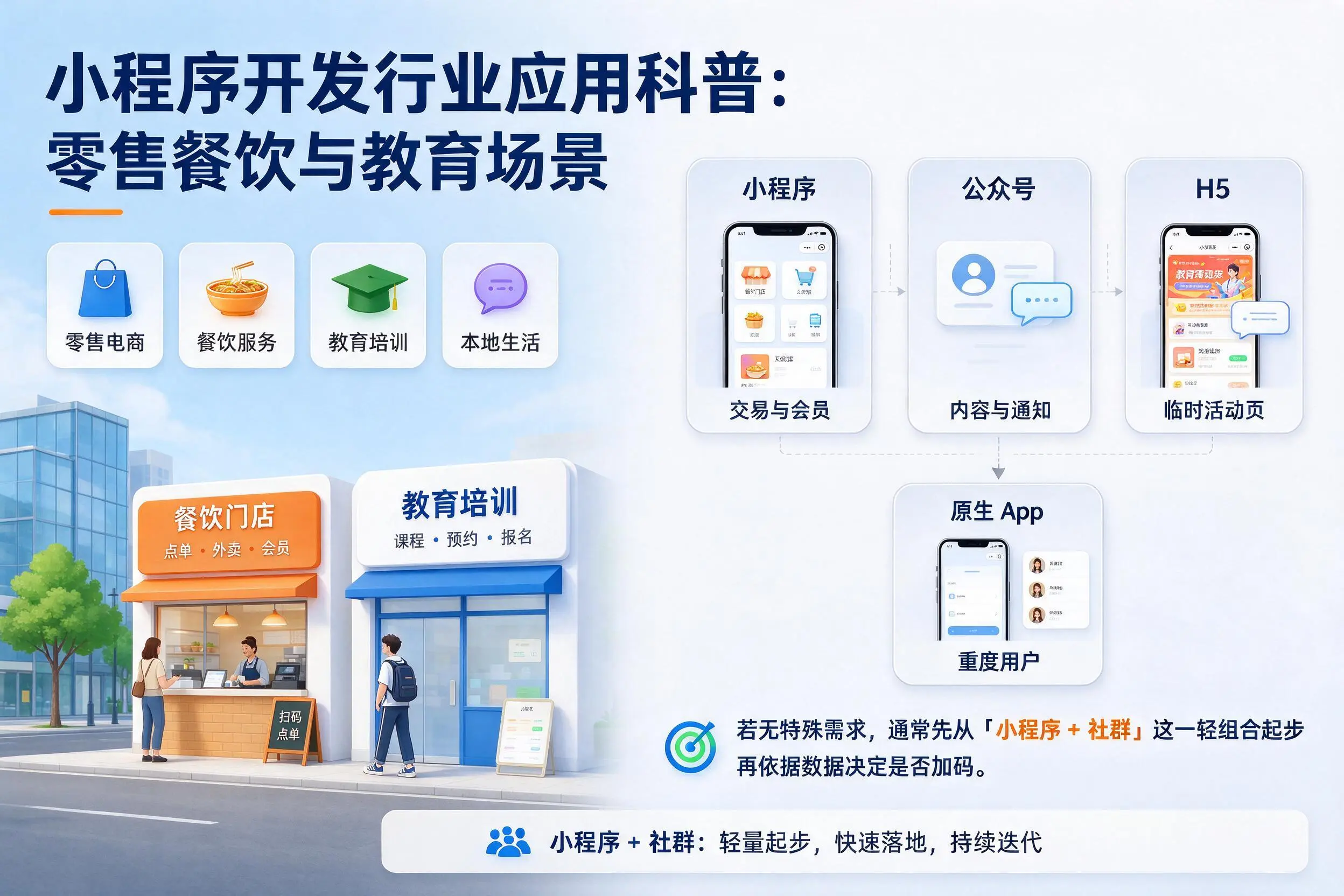 乐东小程序开发行业应用科普：零售餐饮与教育场景