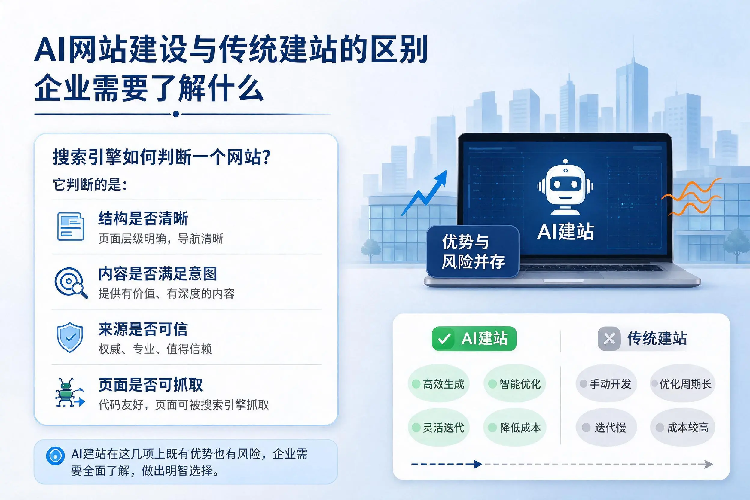 AI网站建设与传统建站的区别,乐东企业需要了解什么