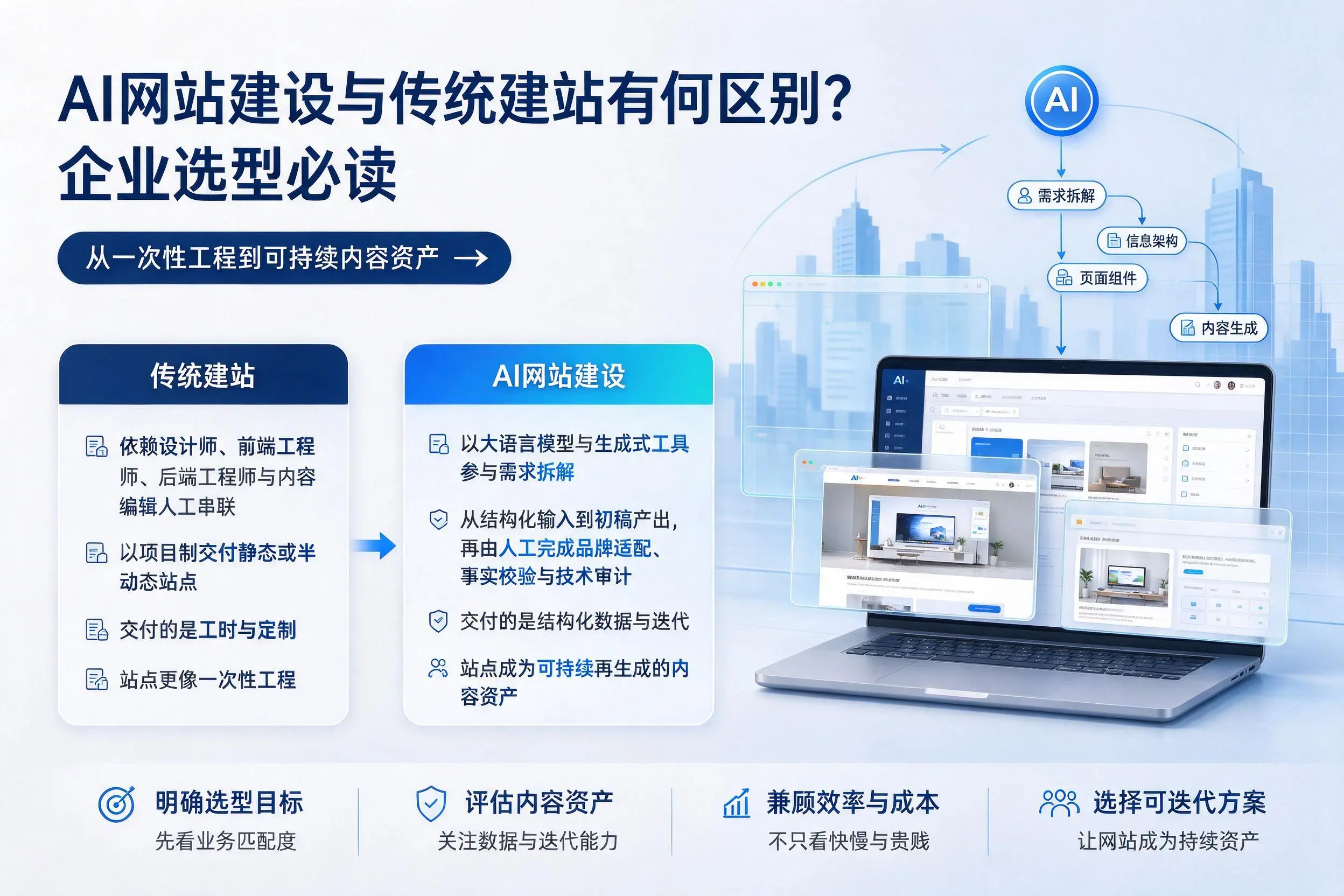 AI网站建设与传统建站有何区别？乐东企业选型必读