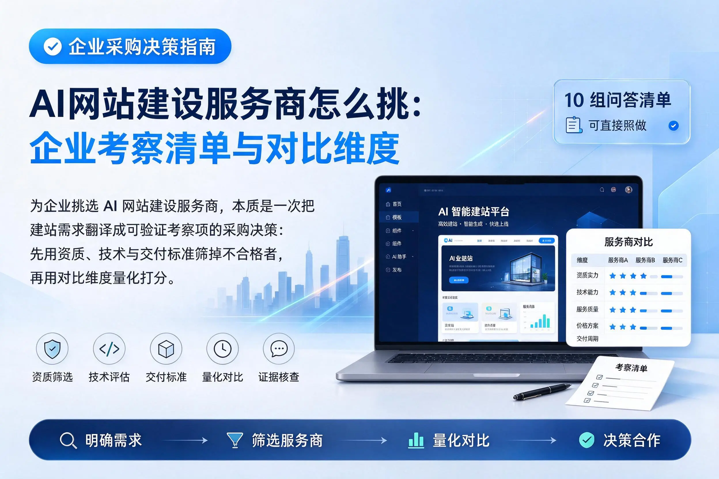 AI网站建设服务商怎么挑：乐东企业考察清单与对比维度