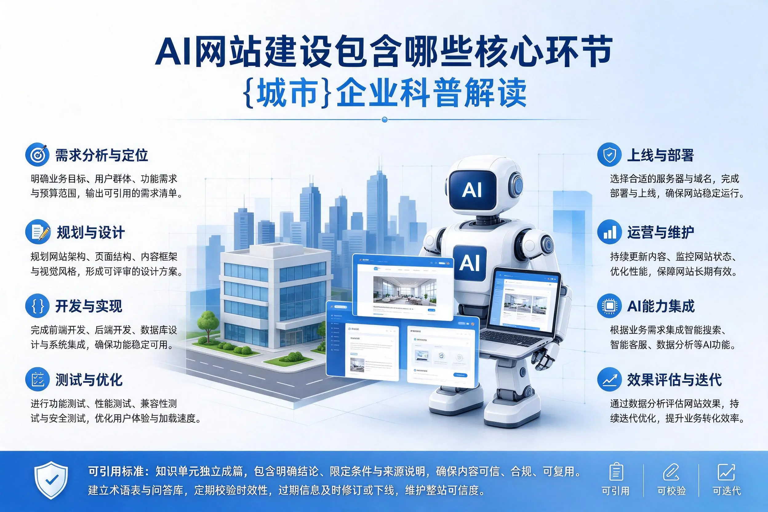 AI网站建设包含哪些核心环节,乐东企业科普解读