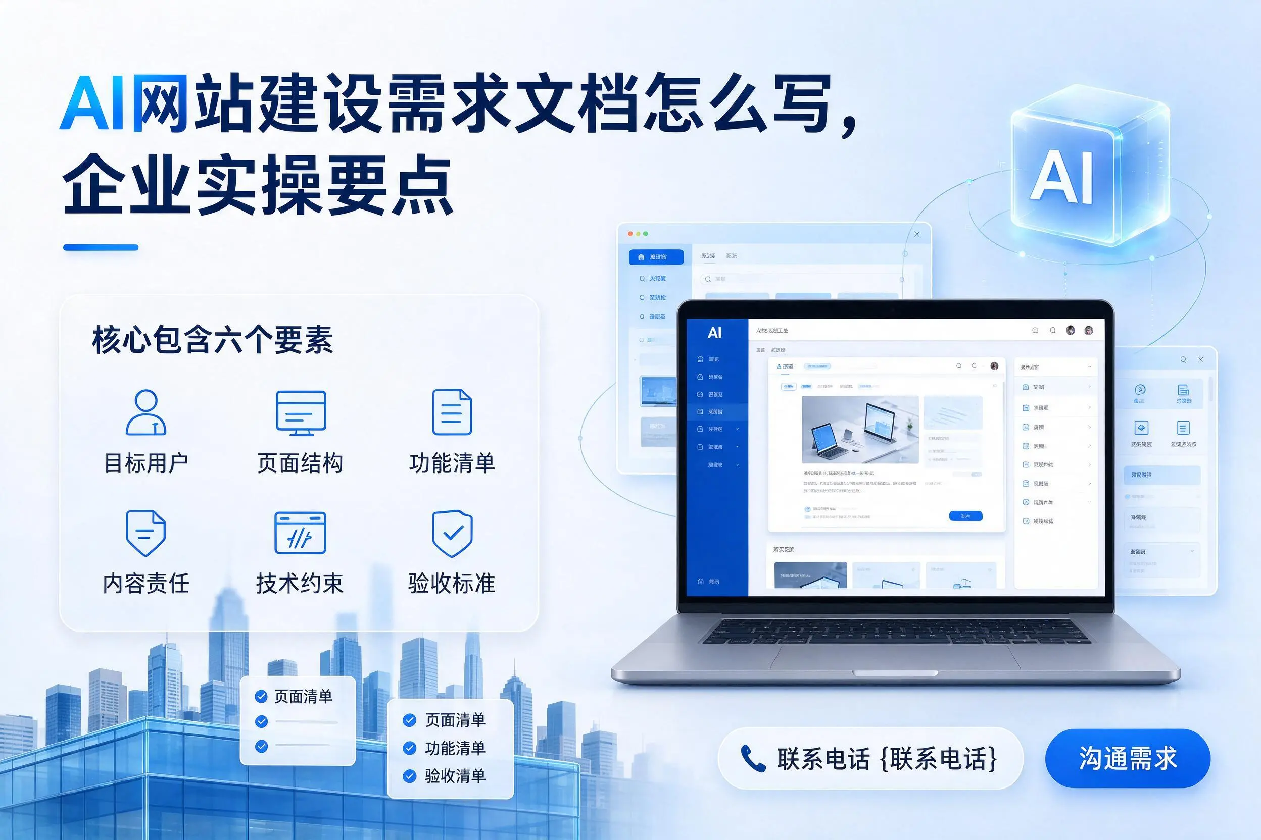 AI网站建设需求文档怎么写,乐东企业实操要点